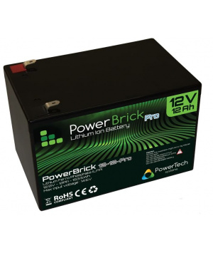 Batterie Lithium LiFePO4 12V 12Ah 154Wh PowerBrick PRO+