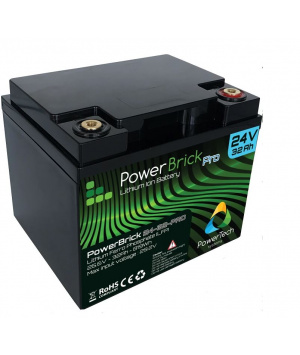 Batterie Lithium LiFePO4 24V 32Ah 819Wh PowerBrick PRO+