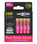 Pack of 4 Li-Ion batteries 1.5V 500mAh AAA with USB-C charging