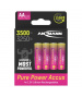 Pack 4 accus Li-Ion 1.5V 3250mAh AA Ansmann