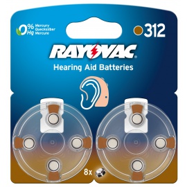 Pack of 8 hearing aid battery 312 PR41