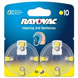 Confezione di 8 10 acustici batterie rayovac PR70