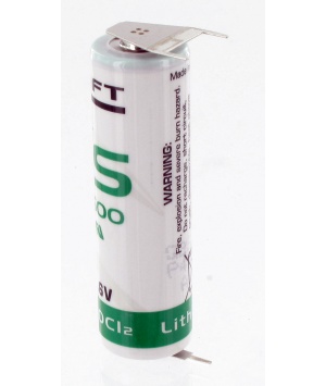Pile Lithium 3.6V 2,1Ah (2 Picots + ; 1 picot) Saft (LS145003PF)