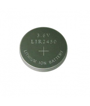 Pile bouton 3,6V LIR 2450 rechargeable Li-Ion