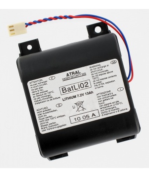 Batteria litio Batli02 allarme originale Daitem 7,2 V 13Ah