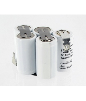 Batterie Saft 6V 1.6Ah NiCd BAES 787641