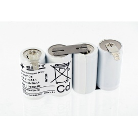 Batterie Ni-Cd 4.8V 1.6Ah 4VNT Cs1600 -CC-Clip 4.8 Saft (781548)