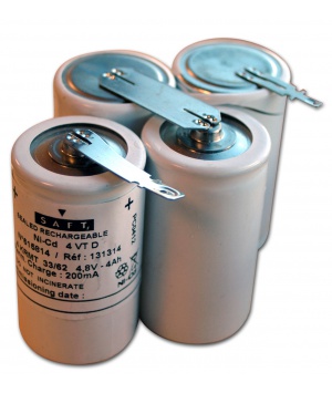 Batterie Ni-Cd 4,8V 4.2Ah 4VTD Losange Clip BAES Saft (131314)