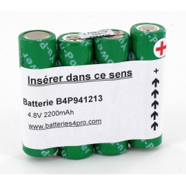 Tipo de batería 4 H-AA2000 para Compex 4.8V 2.2Ah 941213
