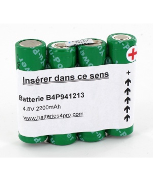 Battery type 4 H-AA2000 for Compex 4.8V 2.2Ah 941213