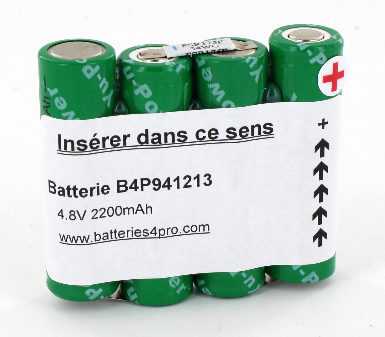 NiMH Powery Batterie pour /électrostimulateur Compex Vitality 4,8V Batterie pour appareils /électrom/énagers