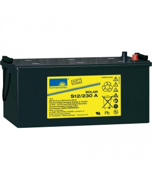 Battery solar lead 12V 230Ah S12 / 230A Sonnenschein