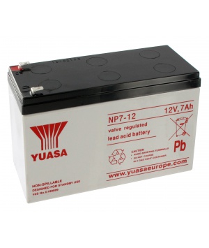 Batterie Plomb Yuasa 12V 7Ah NP7-12