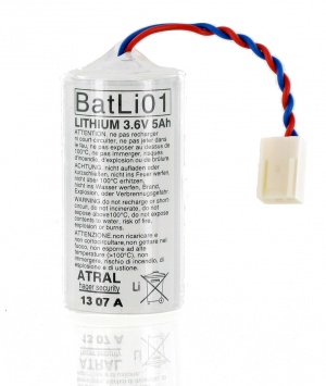 Batería Batli01 de origen 3.6V 5Ah Litio para alarma DAITEM, LOGISTY