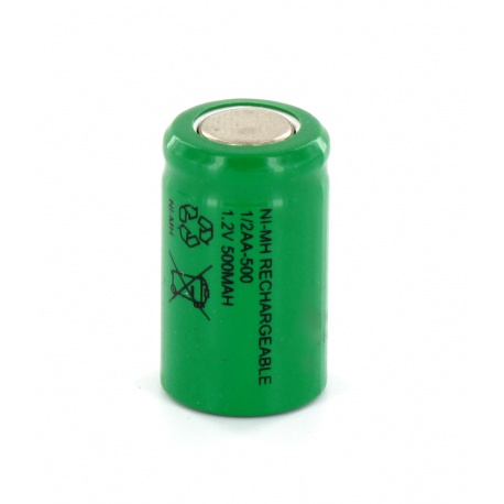 YUASA Batterie 1/2AA 1.2V 500mAh NiMh 1/2AA-500