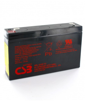 Batería de plomo CSB 6V 7Ah 34w HRL 634W