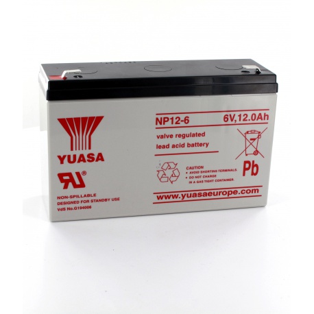 Batterie Plomb Yuasa 6V 12Ah NP12-6