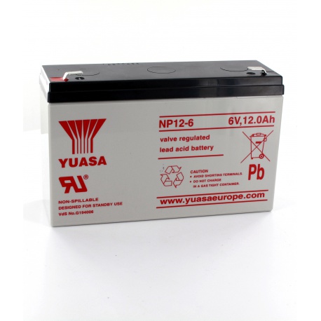 piombo la batteria Yuasa 6V 12Ah NP12-6