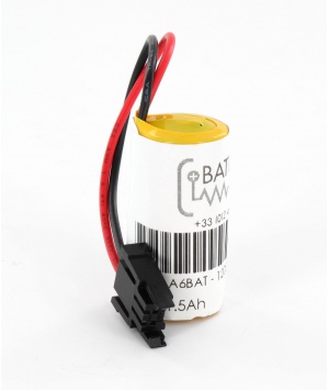 Pile lithium 3.6V Type ER17330V pour automate Mitsubishi (A6BAT)