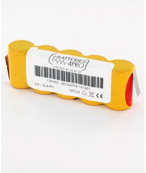 Batterie 6V 600mAh 5VE2/3A600 CC Saft (136652)