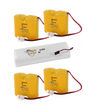 Pack Piles compatible PRIMAPROTECT Alarme piscine (4x DSP80-S5, 1x BAT1401)