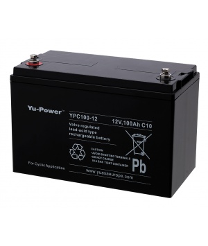 Condurre Yu-alimentazione 12V 100Ah YPC100 - batteria Yuasa 12