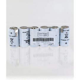 Baterías Saft 7.2V 1.6Ah 6VNT Cs 804016 bloques autonomos de alumbrado de seguridad (BAAS)
