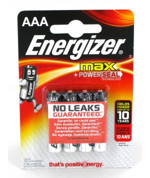 Piles 1.5V LR03 AAA Alcaline Energizer Max