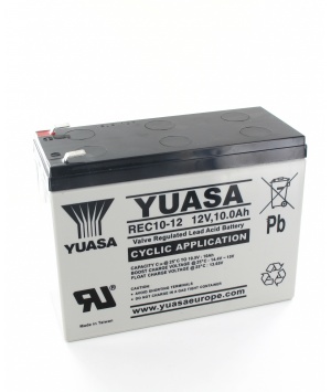 Batterie Plomb Yuasa 12V 10Ah REC10-12 application cyclique