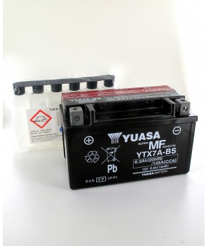 Batterie motos plomb 12V 6.3 Ah Yuasa (YTX7A-BS)