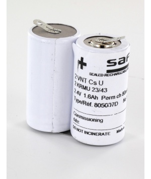 SAFT 2.4 v 1.6 Ah 2KRMU batteria 23/43 805007