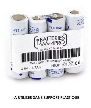 BATTERIE COMPATIBLE 4.8V 1.7AH 941210 (COMPEX)