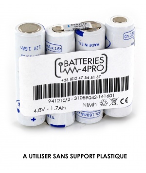 Batterie compatible Compex 4.8V 1.7Ah 941210