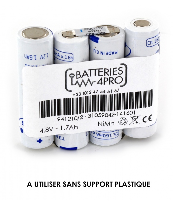 Compatible Compex battery 941210 4.8V 1.7Ah - Compex Sport, Sports Tens,  Sport 3 - Batteries4pro