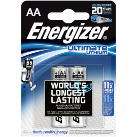 Blister 2 batteries LR6 1.5V batteries Energizer Lithium