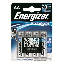 Blister di 4 batterie AA da 1,5 v batterie al litio Energizer