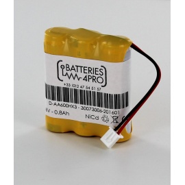 Batterie 3,6V 3KRMT 15/50 NiCd für Notbeleuchtungssysteme Luminox