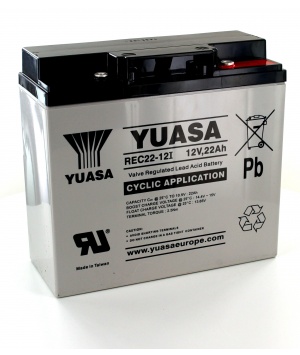 Batteria Yuasa REC22-12I di ciclica piombo 12V 22Ah