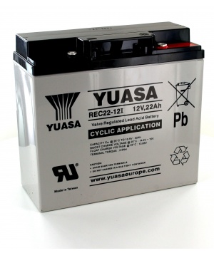 Batterie Plomb 12V 22Ah Yuasa (181X76X167) M5 (REC22-12I) 