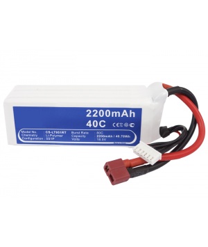 Akku Li-Po 18,5V 40c 2200mAh für Fernsteuerung und Drohne