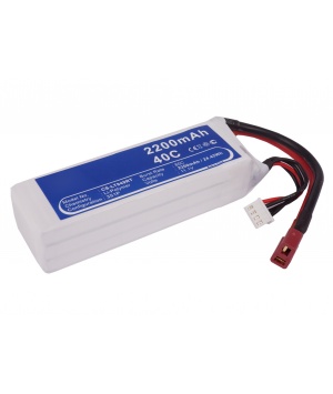 Akku Li-Po 18,5V 40c 2200mAh für Fernsteuerung und Drohne