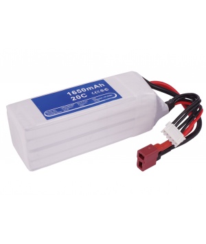 BATTERIE LI-PO 14.8V 20C 1650MAH POUR RADIOCOMMANDE ET DRONE