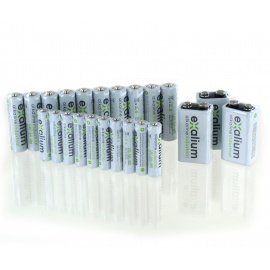 Pack batteries AA LR6 + x 10 AAA LR3 + x 10 x 3 6LR61 9V EXALIUM