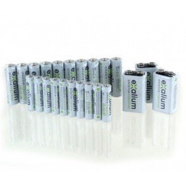 paquete de baterías AA LR6 + x 10 AAA LR3 + x 10 x 3 6LR61 9V EXALIUM