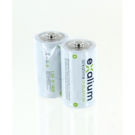 2 Batterien LR20 1.5V D alkalische EXALIUM