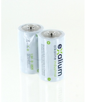 2 Batterien LR20 1.5V D alkalische EXALIUM