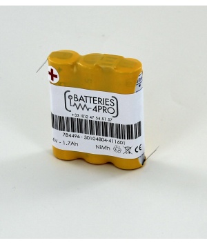 Batterie Saft 3.6V 1700mAh 3VHAA Cote cote + cosses HBG