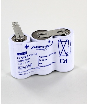 Batterie saft 3VNTCs 3.6V 1.6Ah cote cote