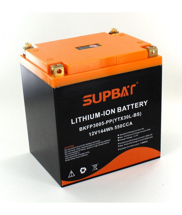 Akku Li-Ion 12V 12Ah 144Wh Motorrad Typ YTX30L-BS