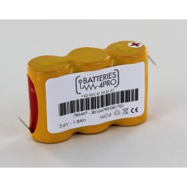 Saft 3.6V battery 3 VRECs 1800 mAh side side